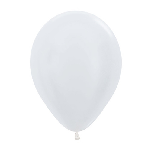 30cm Sempertex Satin White Latex Balloons 100 Pack
