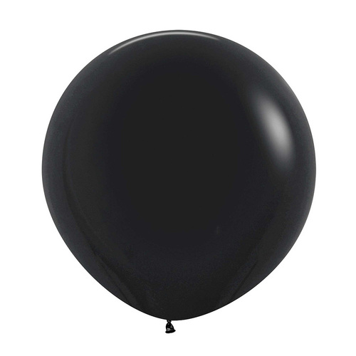 60cm Sempertex Fashion Black Latex Balloons 10 Pack