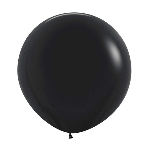 60cm Sempertex Fashion Black Latex Balloons 3 Pack