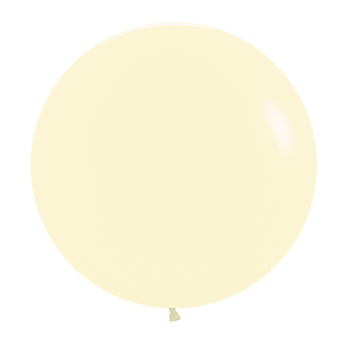 60cm Sempertex Pastel Matte Yellow Latex Balloons 3 Pack
