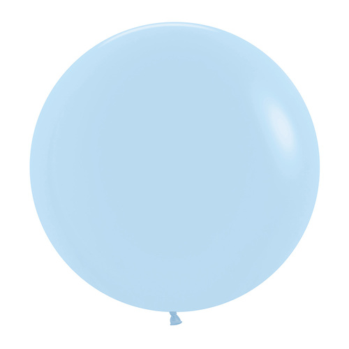 60cm Sempertex Pastel Matte Blue Latex Balloons 3 Pack