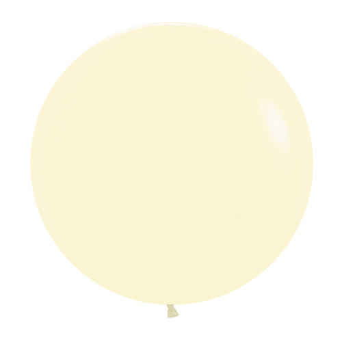 60cm Sempertex Pastel Matte Yellow Latex Balloons 10 Pack