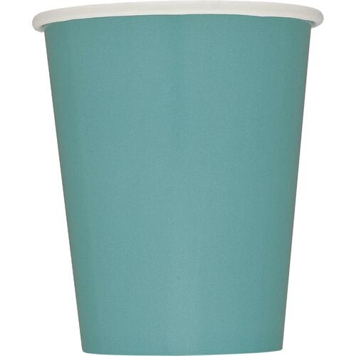 Caribbean Teals Paper Cups 270ml 14 Pack