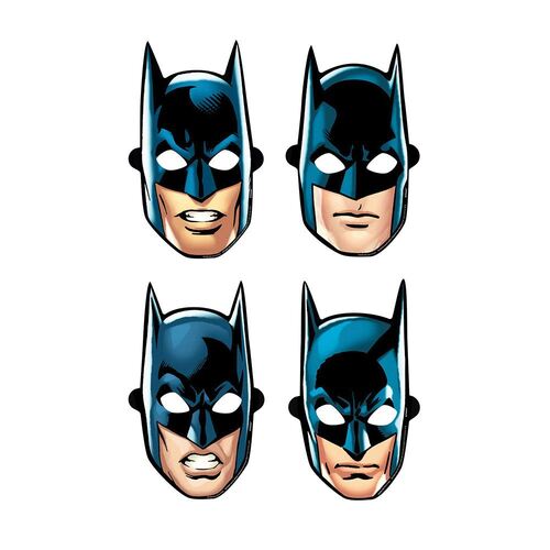 Batman Heroes Unite Paper Masks 8 Pack