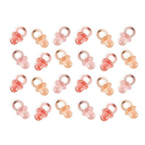Baby Shower Pink Mini Pacifiers 24 Pack
