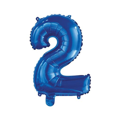 35cmRoyal Blue 2 Number Foil Balloon 