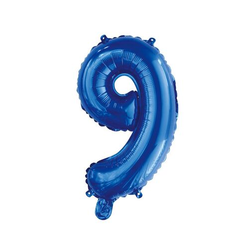 35cmRoyal Blue 9 Number Foil Balloon 