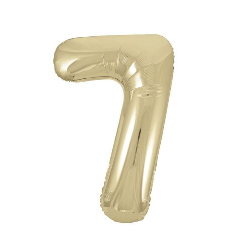 86cm Champagne Gold "7" Number Foil Balloon