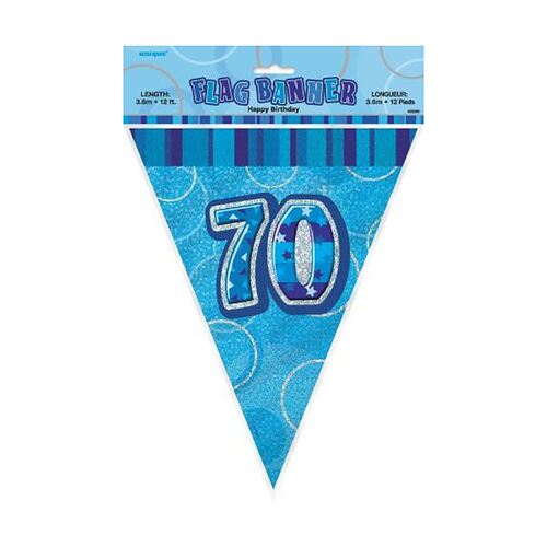 Glitz Blue Flag Banner - 70