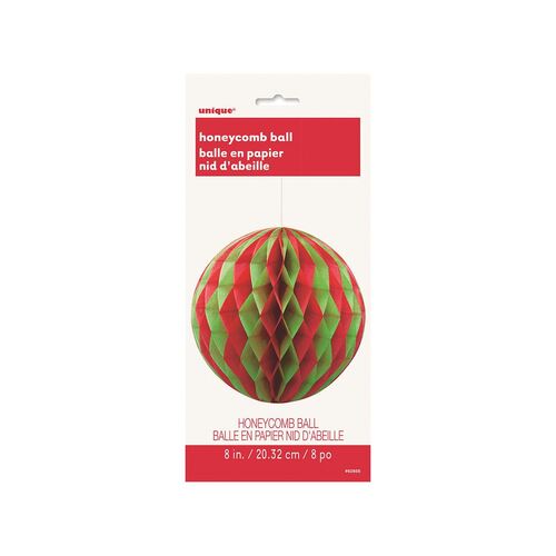 Honeycomb Ball Red & Green