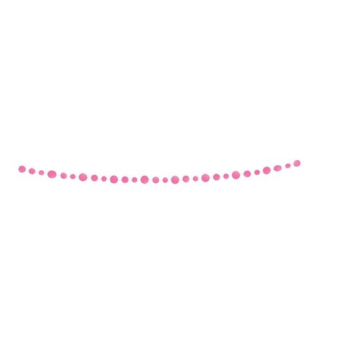 Dots Garland 9ft - Hot Pink