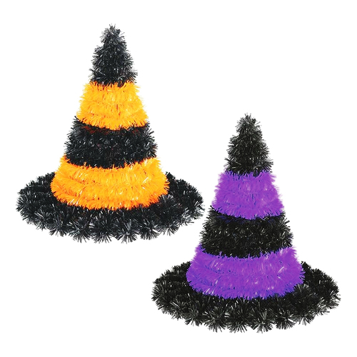Tinsel Witches Hat 36x24cm