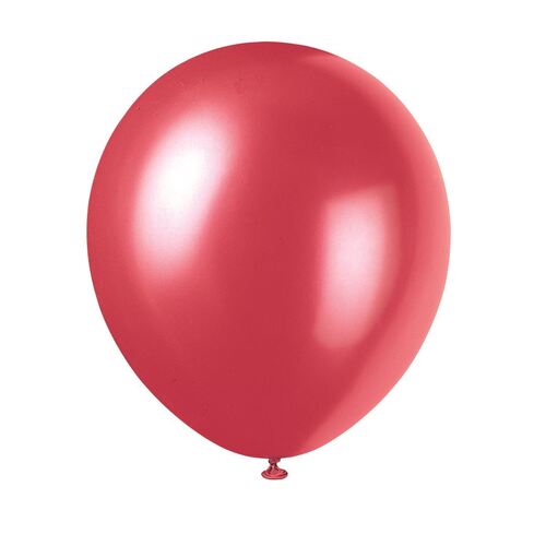 25cm Red Pearl Balloons 20 Pack