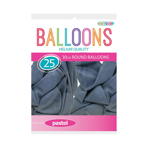 Grey Pastel Macaron Balloons 30cm 25 Pack