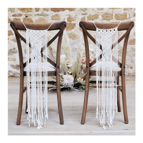 A Touch of Pampas Chair Decorations Macrame 2 Pack