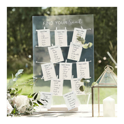 A Touch of Pampas Table Plan Acrylic 35 Pack