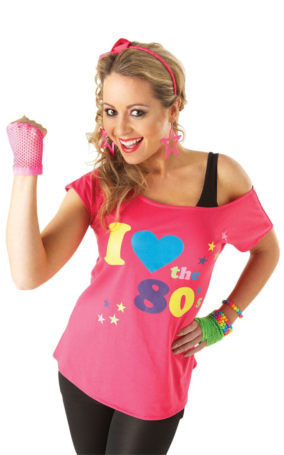 I Love The 80S Tshirt Adult Costume Rubies