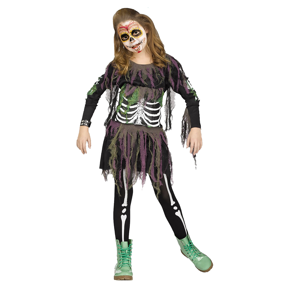 Skeleton Zombie Costume - Girl - FESTIVE MAGIC
