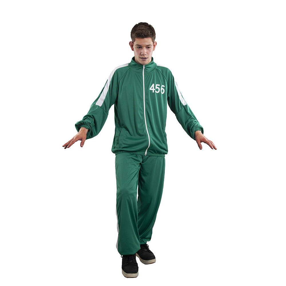 Squid Gamer Player Costume – Green 80's Tracksuit