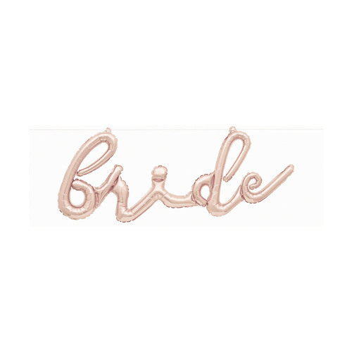 Bride Rose Gold Foil Balloon Banner With Twine 