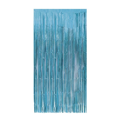 Fringe Door Curtain Baby Blue 1m X 2m