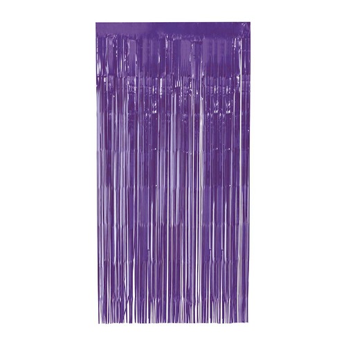 Fringe Door Curtain Deep Purple 1m X 2m