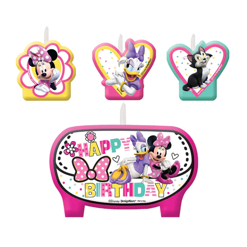 Minnie Mouse Happy Helpers Happy Birthday Candle Set  4 Pack