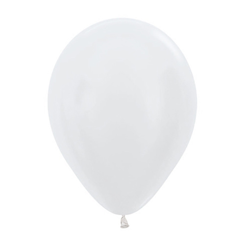 30cm Sempertex Satin Pearl White Latex Balloons 100 Pack