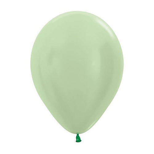 30cm Sempertex Satin Pearl Green Latex Balloons 100 Pack