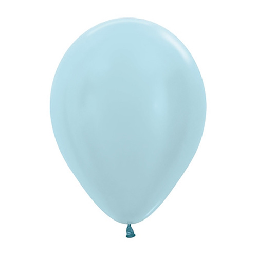 30cm Sempertex Satin Pearl Blue Latex Balloons 100 Pack