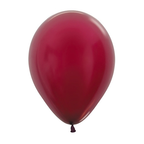 30cm Sempertex Metallic Burgundy Latex Balloons 100 Pack