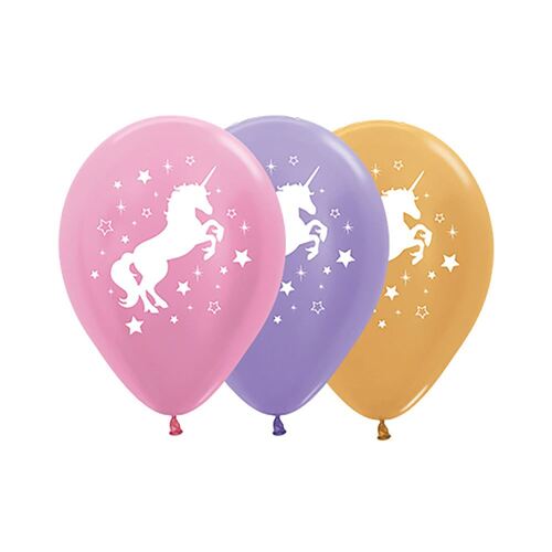 30cm Sempertex Unicorn Sparkles & Stars Latex Balloons 25 Pack