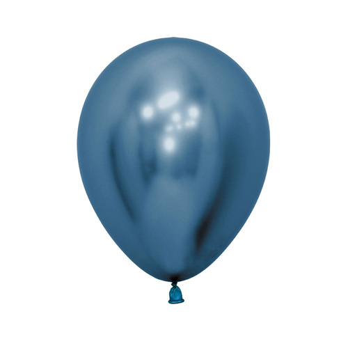 30cm Sempertex Metallic Reflex Blue Latex Balloons 12 Pack