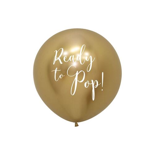 60cm Sempertex Ready to Pop Reflex Gold Latex Balloon