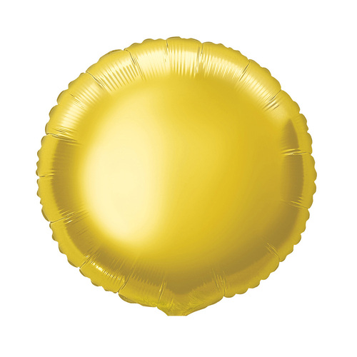 45cm Gold Round Foil Balloon Packaged