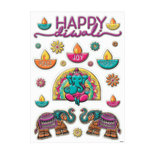 Diwali Foil Embossed Window Decorations