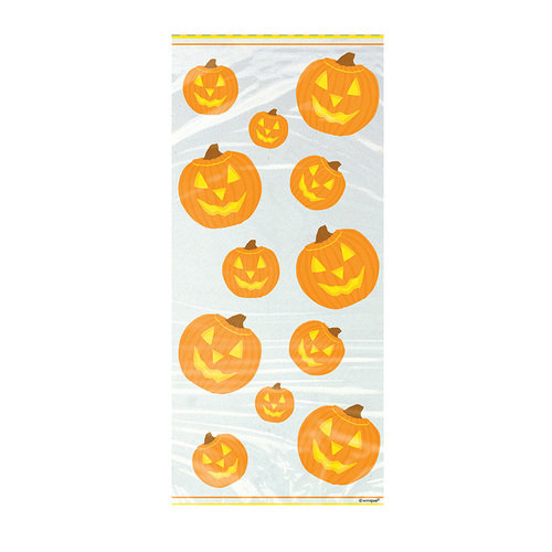 Pumpkin Glow Cello Bags 20 Pack