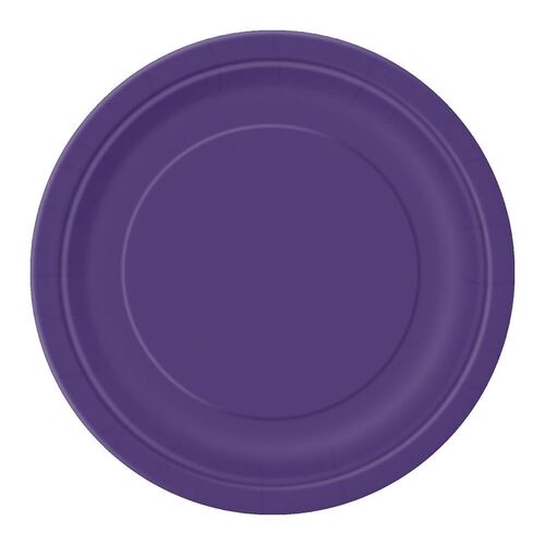 Deep Purple Paper Plates 22cm 8 Pack