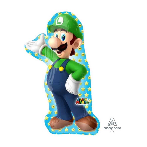 SuperShape Super Mario Brothers Luigi Foil Balloon