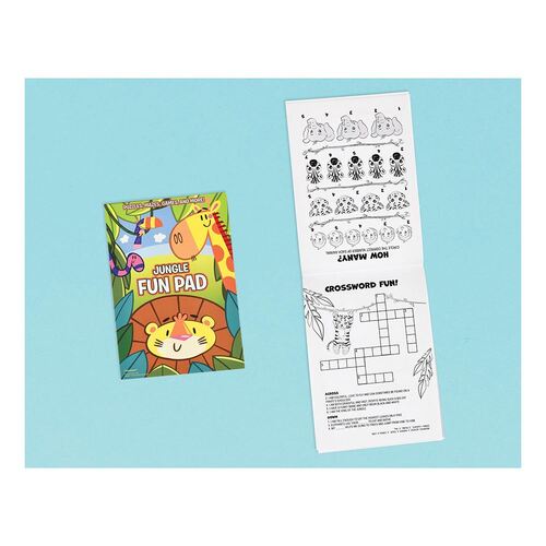 Value Pack Favors Jungle Animal Fun Pads 8 Pack
