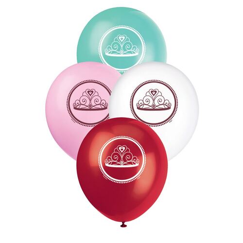 30cm Fairytale Princess Printed  Printed Balloons 8 Pack