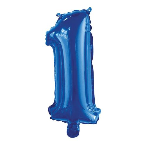 35cmRoyal Blue 1 Number Foil Balloon 