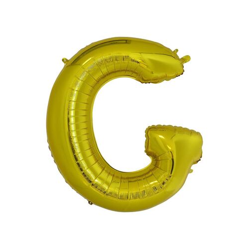 Gold G Letter Foil Balloon 86cm 