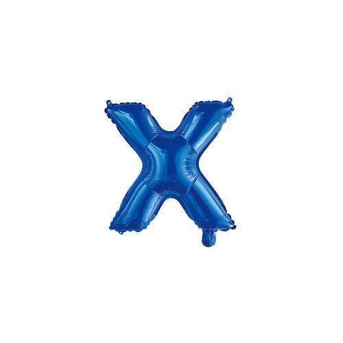 Royal Blue X Letter Foil Balloon 35cm