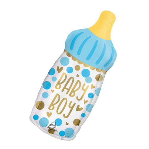 SuperShape XL Baby Boy Bottle Foil Balloon