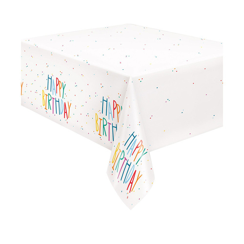 Birthday Mayhem Compact Packaging Printed Tablecover 137cm x 213cm