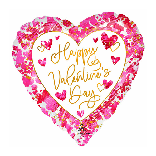 Jumbo HX Happy Valentine's Day Heartful Foil Balloon