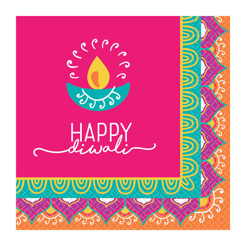 Diwali Beverage Napkins 16 Pack