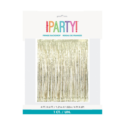 Gold Foil Fringe Backdrop Kit 1.21m H X 1.82m W