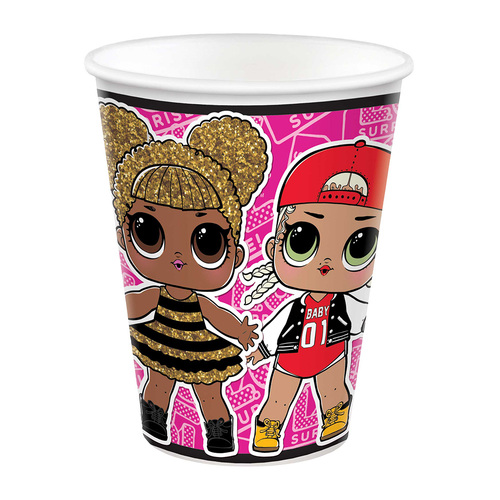 LOL Surprise Together 4EVA Paper Cups 266ml 8 Pack